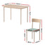 Artiss Dining Table and Chairs Set of 5 Compact Kitchen Furniture Natural Light Green