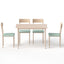 Artiss Dining Table and Chairs Set of 5 Compact Kitchen Furniture Natural Light Green