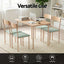 Artiss Dining Table and Chairs Set of 5 Compact Kitchen Furniture Natural Light Green