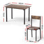 Artiss Dining Table and Chairs Set of 5 Compact Kitchen Furniture Rustic Brown