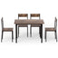 Artiss Dining Table and Chairs Set of 5 Compact Kitchen Furniture Rustic Brown