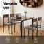 Artiss Dining Table and Chairs Set of 5 Compact Kitchen Furniture Rustic Brown