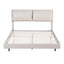 Artiss Double Bed Frame RGB LED Floating Beds Adjustable Headboard Beige White