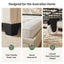 Artiss Double Bed Frame with Charging Station and Storage Drawers Beige 300KG Noise Free