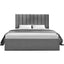 Artiss Double Bed Frame with Storage Grey Velvet Headboard Gas Lift Platform Base
