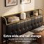 Artiss Double Bed Frame with Storage Headboard SAA Certified Charging Station
