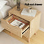 Artiss Double Bed Frame with Storage and Bedside Table Set Tufted Linen Gas Lift Bed Base and 2-Drawer Nightstand