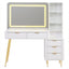 Artiss Dressing Table LED Vanity Desk Charging Station White