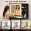 Artiss Dressing Table LED Vanity Desk Set Stool Black