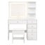 Artiss Dressing Table LED Vanity Desk Set Stool White