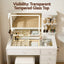 Artiss Dressing Table LED Vanity Desk Set Stool White