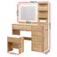 Artiss Dressing Table LED Vanity Desk Set Stool Wood