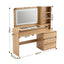 Artiss Dressing Table Makeup Vanity Desk LED Mirror Drawers Charging Station Curved Edge Wood