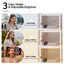 Artiss Dressing Table Mirror Charging Station Glass Top Makeup Vanity Desk RGB Cabinet Storage Drawers Hairdryer Holder White