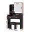 Artiss Dressing Table Set Stool Led Black