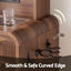 Artiss Dressing Table Vanity Desk LED Lighted Mirror Glass Top 7 Fluted Drawers 120CM Walnut