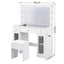 Artiss Dressing Table Vanity Desk Set LED Bulbs RGB Light White