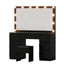 Artiss Dressing Table Vanity Desk Set Stool 12 Led Bulbs Black