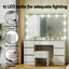 Artiss Dressing Table Vanity Desk Set Stool 12 Led Bulbs White