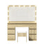 Artiss Dressing Table Vanity Desk Set Stool 12 Led Bulbs Wood