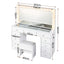 Artiss Dressing Table Vanity Desk Set Stool LED Bulbs White