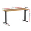 Artiss Electric Standing Desk 140cm Adjustable Height Motorised Home Office Desk Oak Black