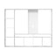Artiss Entertainment Center Unit TV Stand TV Cabinet Open Shelves 183CM White