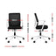 Artiss Ergonomic Office Chair Mesh Computer Desk Chairs with Lumbar Support, Height Adjustment Swivel Chair Mid Back for Home Office Study, Black and White
