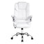 Artiss Executive Office Chair Leather Tilt White