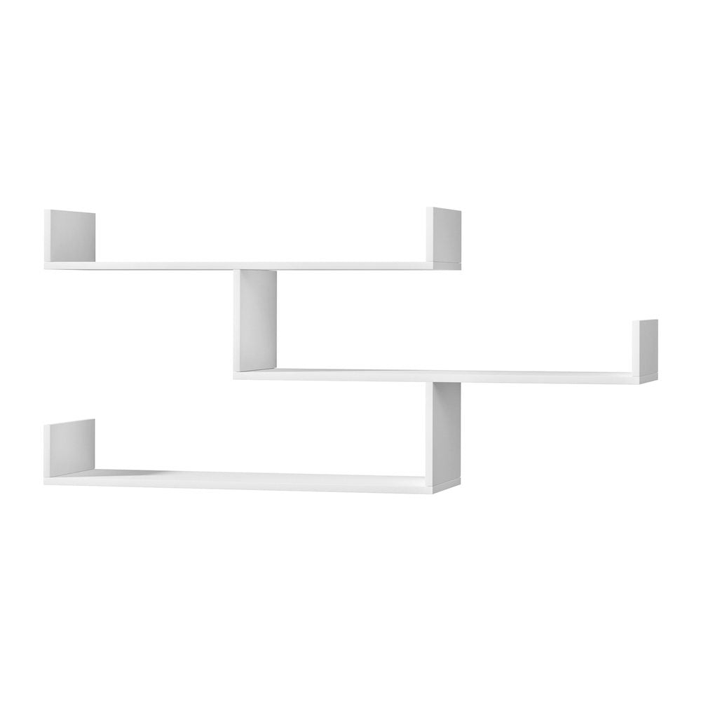 Artiss Floating Wall Shelf 3 Tier White