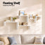 Artiss Floating Wall Shelves Set of 5 Mounted U-Shape Display Ledge, White