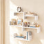 Artiss Floating Wall Shelves Set of 5 Mounted U-Shape Display Ledge, White