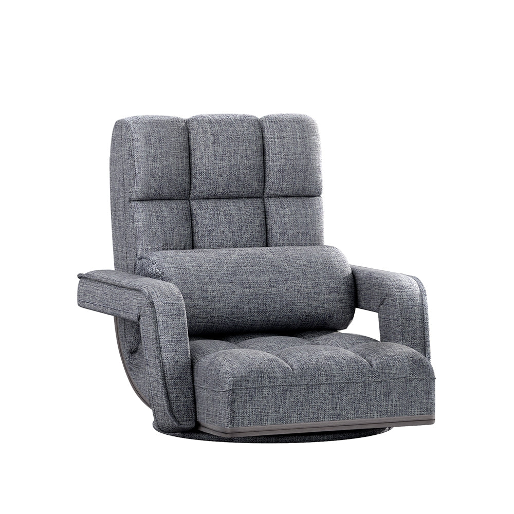 Artiss Floor Chair Lounge Sofa Swivel Grey