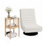 Artiss Floor Lounge Folding Swivel Sofa Chair and 2 Tier Round End Side Table Set