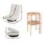 Artiss Floor Lounge Folding Swivel Sofa Chair and 2 Tier Round End Side Table Set