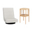 Artiss Floor Lounge Folding Swivel Sofa Chair and 2 Tier Round End Side Table Set
