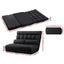 Artiss Floor Lounge Sofa Bed 2-seater Charcoal Suede