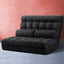 Artiss Floor Lounge Sofa Bed 2-seater Charcoal Suede