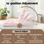 Artiss Floor Lounge Sofa Bed Flannel Fabric Pink