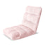 Artiss Floor Lounge Sofa Bed Flannel Fabric Pink