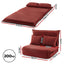 Artiss Floor Lounge Sofa Bed Foldable 2 Seater Orange