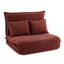 Artiss Floor Lounge Sofa Bed Foldable 2 Seater Orange