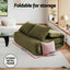 Artiss Floor Lounge Sofa Bed Folding Chaise Chair Green & Coffee Table Side Table Marble Effect
