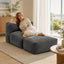 Artiss Foldable Bean Bag Sofa Bed Cloud Couch Boneless Floor Lounger Chair Grey