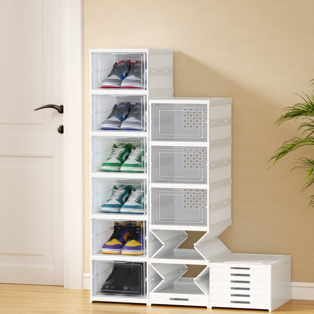 Artiss Foldable Shoe Rack Organizer 6 Tier Storage Shelf Hallway