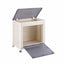 Artiss Foldable Storage Cabinet Stackable Box 2 Doors Rolling Organiser White