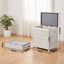 Artiss Foldable Storage Cabinet Stackable Box Flip-Top Rolling Organiser White