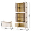 Artiss Foldable Storage Cabinet Stackable Wardrobe Box Clear Magnetic Door White