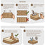 Artiss Folding Kraft Paper Bed Frame with Mattress and Pillow 300kg Capacity 200x60cm