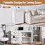 Artiss Folding Sewing Table Sewing Machine Desk Multi-functional Rolling Work Table Craft Station